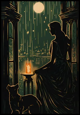 Produktbild von Plakat 68x98cm Nächtliches Flüstern