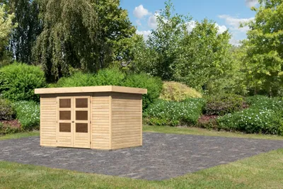 Produktbild von Karibu Gartenhaus Gerätehaus Askola 4 naturbelassen 302x217x211 cm