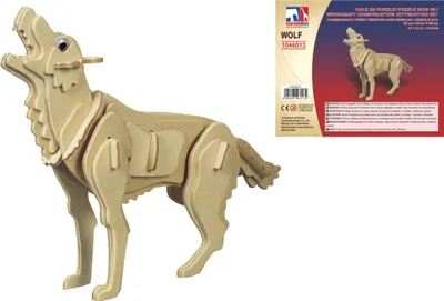Produktbild von Holz 3D Puzzle - Wolf