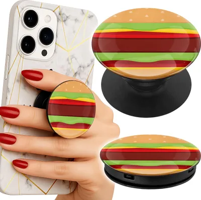 Obrázok produktu pre Držiak na telefón Finger Popsocket / Stojan na hamburger Cheeseburger