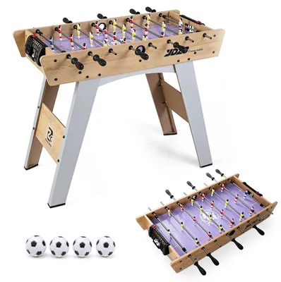 Imagen del producto de Mesa de futbolín de COSTWAY con patas desmontables, ideal para niños y adultos, con 22 jugadores, 4 pelotas, estructura robusta y bordes redondeados