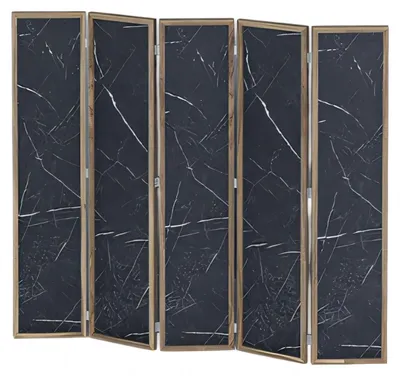 Image de Séparation de pièce moderne en tissu noir pour une décoration d'intérieur élégante