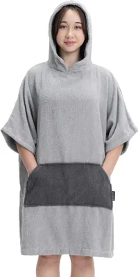 Surf Poncho Mit Kapuze – Mikrofaser, Schnelltrocknend, 75x110 Cm, Unisex, Für Strand & Sport