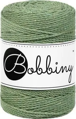 Obrázek produktu pro Bobbiny 3PLY Macramé Rope 1,5 mm 100 m Golden Eucalyptus Green Šňůra