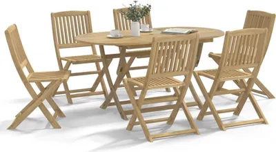Produktbild von Eleganten-Stil Gartenstühle 6 Stk. Klappbar 48,5x57x90 cm Massivholz Akazie Gartenstühle DE942272