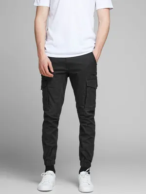 Zdjęcie produktu dla Jack & Jones 12139912, Ładunek, Dorosły, Czarny, Bawełna, Elasthan, Nie wybielać, Suszenie naturalne