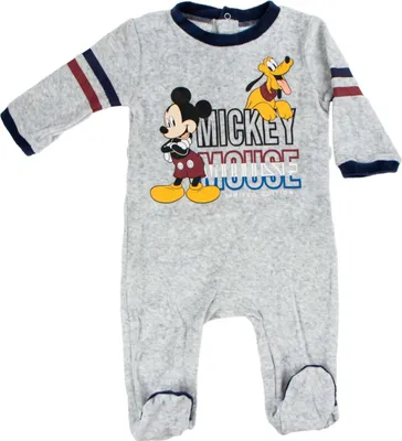 Zdjęcie produktu dla Disney Mickey Mouse Baby Overall - przytulna piżama jednoczęściowa szara 18 miesięcy