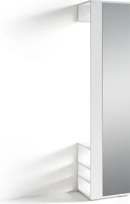 Produktbild von Hochschrank >BEN< in Weiß mit Spiegel 40 x 184 x 35 cm (BxHxT)
