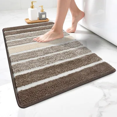 Productafbeelding van Antislip badmat, 50 x 80 cm, waterabsorberend, wasbaar, bruin