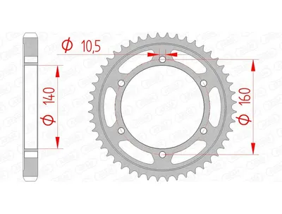 Produktbild von AFAM Kettenrad Stahl Standard - 530