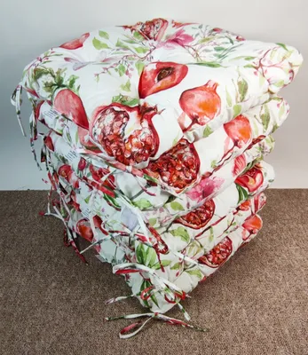 Produktbild von Set 6 x Stuhlkissen / Sitzkissen Klara 42 x 42 cm Dicke 8 cm Landhaus Leben Fb. 904