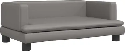 Obrázek produktu pro vidaXL Pelíšek pro psy šedý 80x45x30 cm Imitace kůže