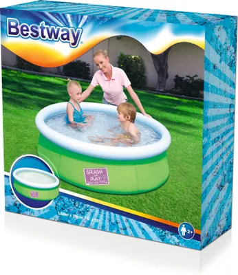 Obrázok produktu pre Bestway Fast Set 57241, 477 L, Nafukovací bazén, Modrá, Zelená, Oranžová, 1,93 kg