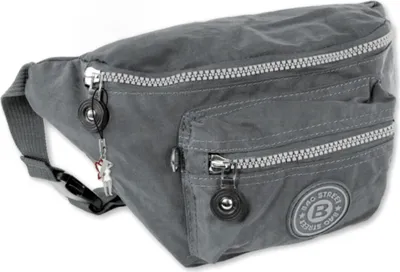 Produktbild von Bag Street Damen Herren Bauchtasche Gürteltasche grau Nylon 27x10x16 D2OTJ506K