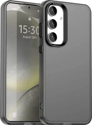 Produktbild von Handyhülle für Samsung Galaxy S23 FE Schlank Durchscheinend Matt Stoßfest Schutzhülle Schwarz