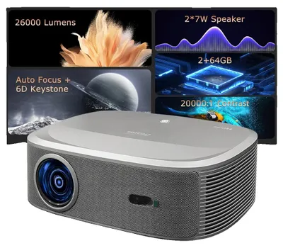 Imagen del producto de Proyector, resolución nativa 1080P, 26000 lúmenes de brillo, modelo HQ10W