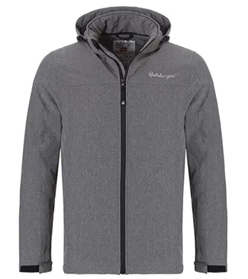 Produktbild von Spitsbergen Norway Herren Softshell-Jacke Wind-Jacke Softshell Jacket Dunkelgrau, Größe:L