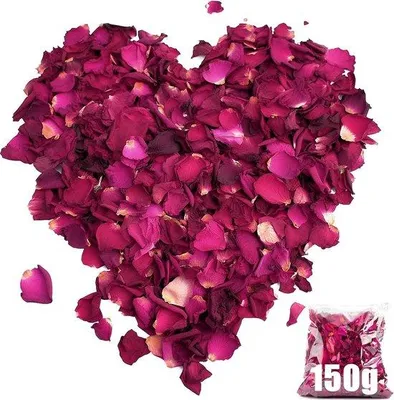 Productafbeelding van Famanu bloemblaadjesconfetti, 150 gram - natuurlijke, gedroogde rozenblaadjes