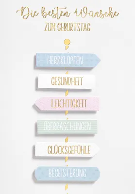 Produktbild von Geburtstag  Unverpackt  Glückwunschkarte im Format 115x17cm mit Umschl