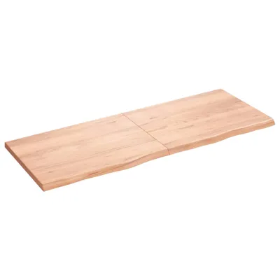 Zdjęcie produktu dla vidaXL Umywalka blat jasnobrązowy 160x60x(2-4) cm lite drewno impregnowane
