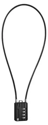 Immagine prodotto di Lucchetto a combinazione a 4 cifre, cavo flessibile da 50 cm, diametro del cavo 3 mm, ideale per coperchi di bidoni della spazzatura, armadietti, bagagli
