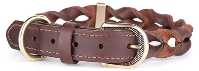 Productafbeelding van Solidchoice - Handgemaakte Verstelbare Hondenhalsband van Italiaans Leer