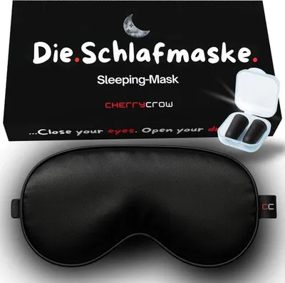 Produktbild von Schlafmaske 100% atmungsaktiv Verstellbar weich schwarz für Seitenschläfer