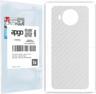 Produktbild von apgo Rückseite Schutzfolie für Nokia 8.3 5G -  Hinten Schutzfolie Carbon Transparent (durchsichtig), Rückseite Folie schützt vor Kratzern und Fingerabdrücken