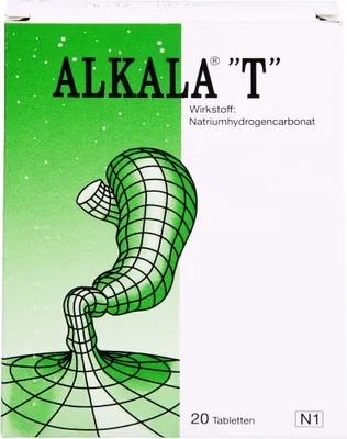 Produktbild von ALKALA T Tabletten bei Sodbrennen und säurebedingten Magenschmerzen, 20 St. Tabletten