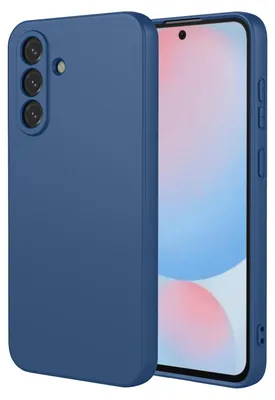 Produktbild von MobyDefend Hülle für Samsung Galaxy A56 - Matte Silikon Schutzhülle - Blau