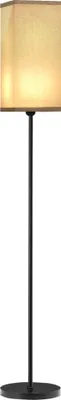 Produktbild von HOMCOM Stehlampe, Moderne Stehleuchte mit Fußschalter, Schirm mit Leinenoptik, Standlampe für Wohnzimmer, Schlafzimmer, exkl.Glühbirne, Schwarz