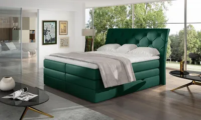 Produktbild von Boxspringbett mit Stauraum 160x200 VORVIRO - grün