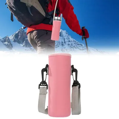 Produktbild von Neopren-Flaschenhülle – Für 1100 ml Flaschen – Mit Schultergurt – Rosa