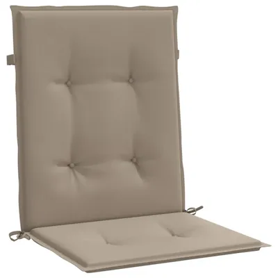 Image de vidaXL Coussin pour chaise de jardin à dossier bas 2 pcs. Taupe 100x50x3 cm