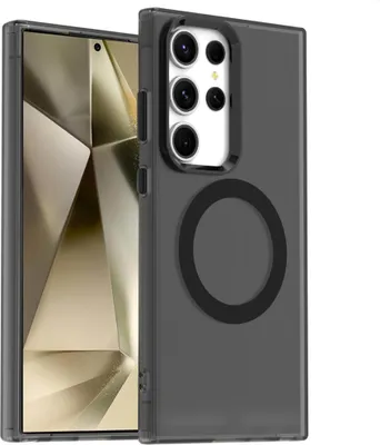 Produktbild von Handyhülle für Samsung Galaxy S24 Ultra, Hülle Kompatibel mit MagSafe, Schlank Durchscheinend Matt Stoßfest Schutzhülle Schwarz