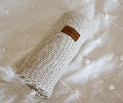 Produktbild von Muminky | Bambus Babydecke - 100x80 cm - Beige - Weich, Atmungsaktiv, Ökologisch, Allergikerfreundlich
