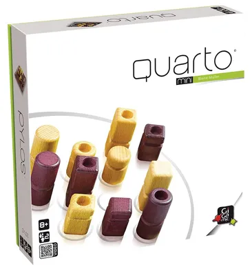 Produktbild von Gigamic, Quarto Mini, Familienspiel, Holzspiel, 2 Spieler, Ab 8+ Jahren, 15 Minu