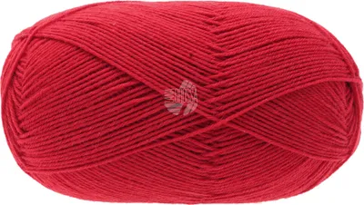 Produktbild von Lana Grossa MEILENWEIT 100 g MERINO EXTRAFINE weiche 4-fach Merino-Sockenwolle 420 m Farbe 2408 - Rot