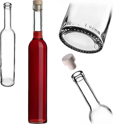 Zdjęcie produktu dla KADAX 1x butelka 500 ml na nalewki z korkiem Fi19