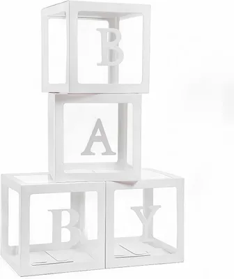 Productafbeelding van Transparante ballonnenbox - Ballonboxen - Babyshowerdozen - Decoratie voor meisjes en jongens - Genderreveal - Bruiloft