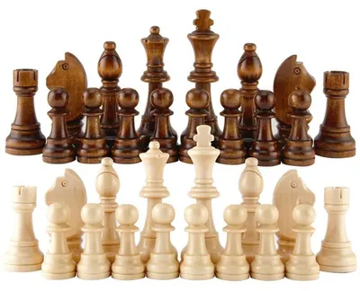Immagine prodotto di Solidchoice - 32 pezzi di scacchi in legno, senza scacchiera, ideali per tornei