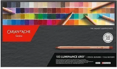 Image de Crayons de couleur "Luminance 6901", 100 couleurs + 2 mélangeurs, CARAN D'ACHE 6901.800