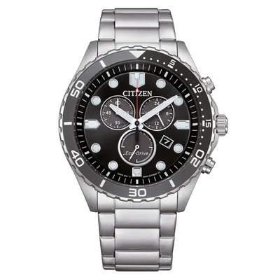 Orologio Uomo Citizen Eco-Drive Acciaio Nero Cangiante Onde AW1816-89E