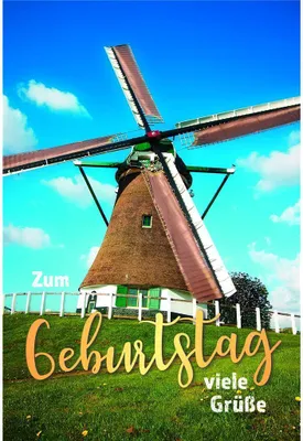 Produktbild von Geburtstag - Glückwunschkarte im Format 11,5 x 17 cm mit Umschlag