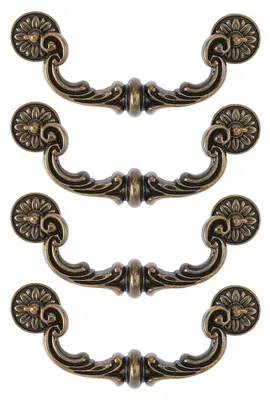 Image de Solidchoice - Ensemble de 4 poignées de tiroir vintage - Bronze antique pour armoires de cuisine