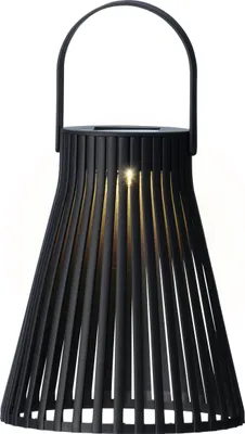Produktbild von Solar Gartenleuchte LED Laterne 14x18cm Kunststoff Schwarz / Warmweiß