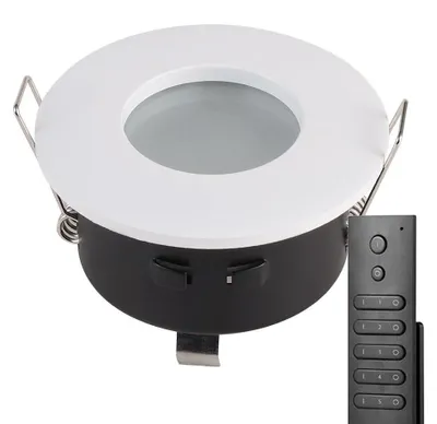 Image de HOFTRONIC - Spot LED encastrable 6x 4W 345lm 2700K IP44 télécommande blanc