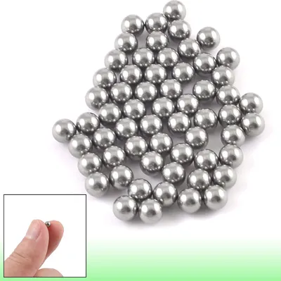 Image de 60 Pcs Billes Acier pour Vélo 4mm Dia. Support Balon Remplacement