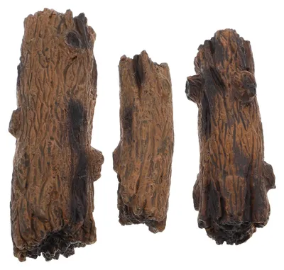 Immagine prodotto di Set di 3 miniature ornamenti in resina a forma di tronco d'albero - Decorazioni per il giardino, ideali per paesaggi in miniatura