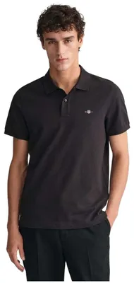 Image de Gant Polo en coton Regular Fit noir